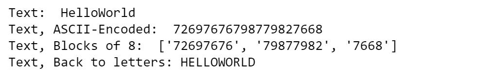 Output of the test