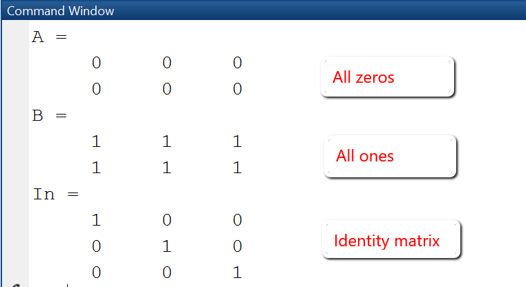 MATLAB Create matrix