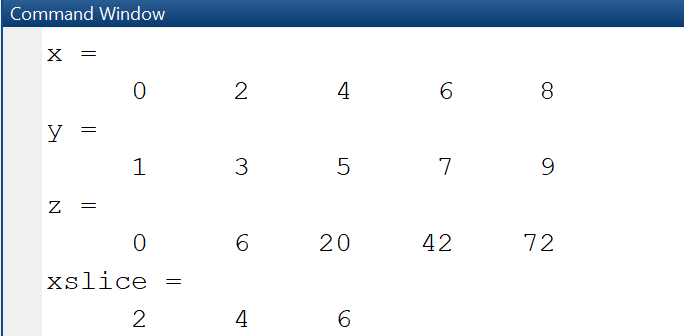 MATLAB vector operations