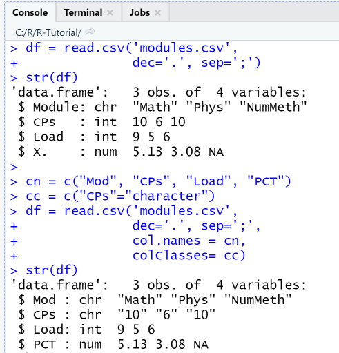 R read.csv advanced