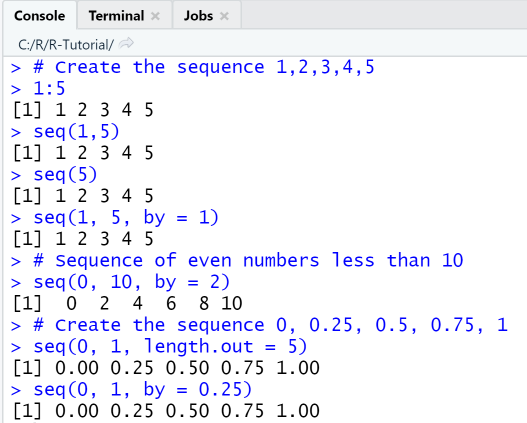 R Sequences